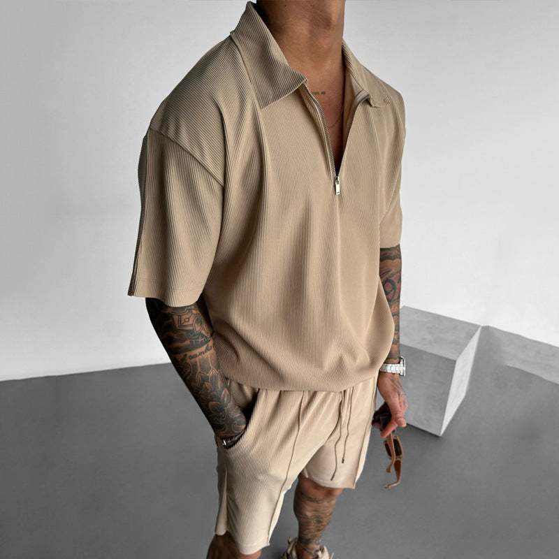 Zipper Polo's SetCOUPLE MATCHING HOODIESROBS FASHIONSWEAR 114'SROBS FASHIONSWEAR 114’SZipper Polo's Set