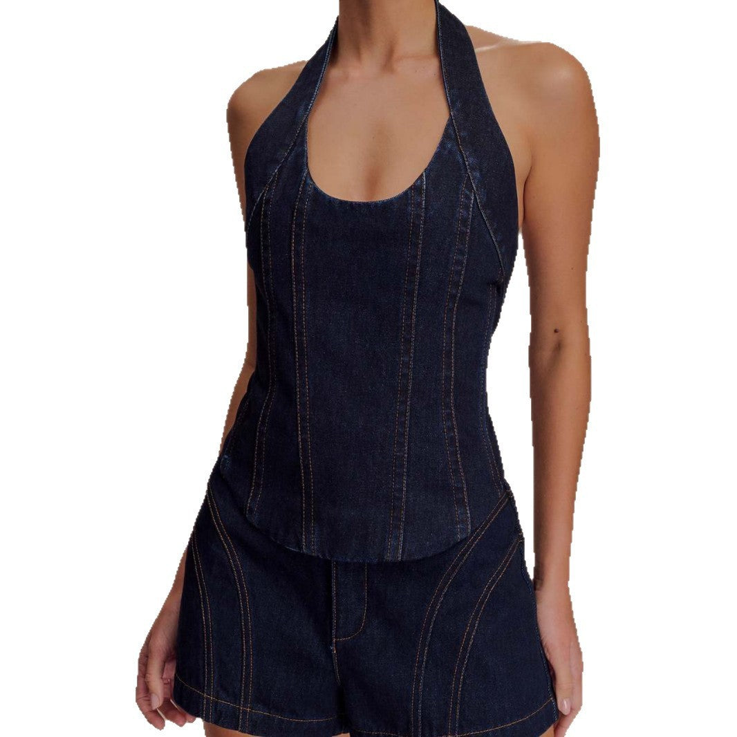 Denim Suit Shorts