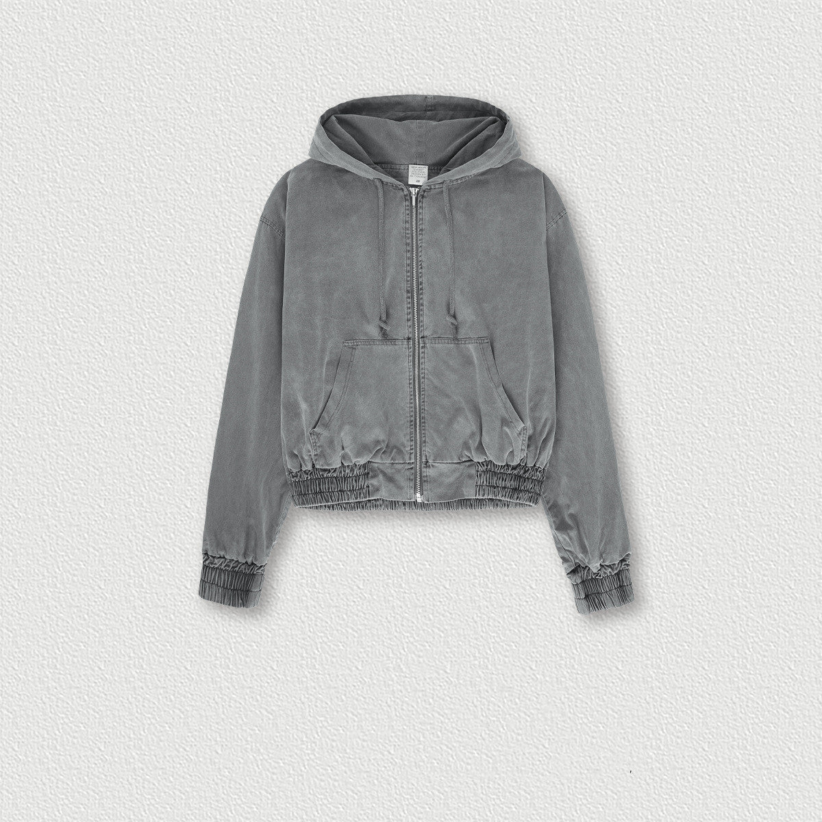Distressed Zip Hoodie