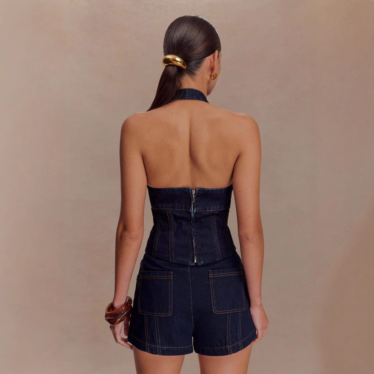 Denim Suit Shorts