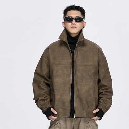 Collar Leather Jacket
