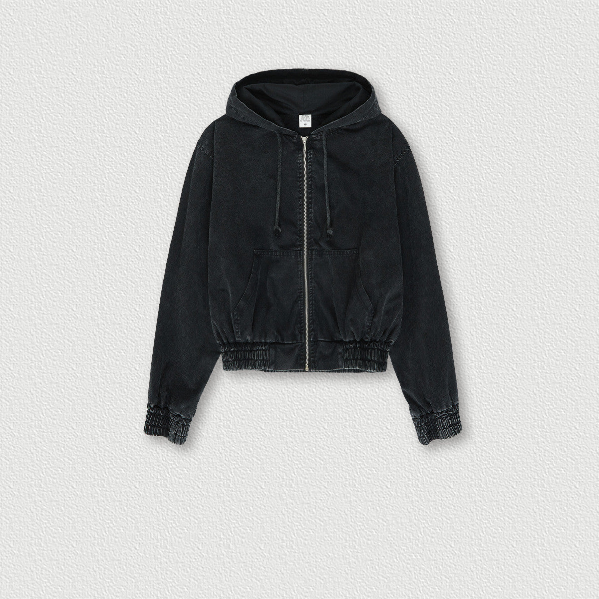 Distressed Zip Hoodie