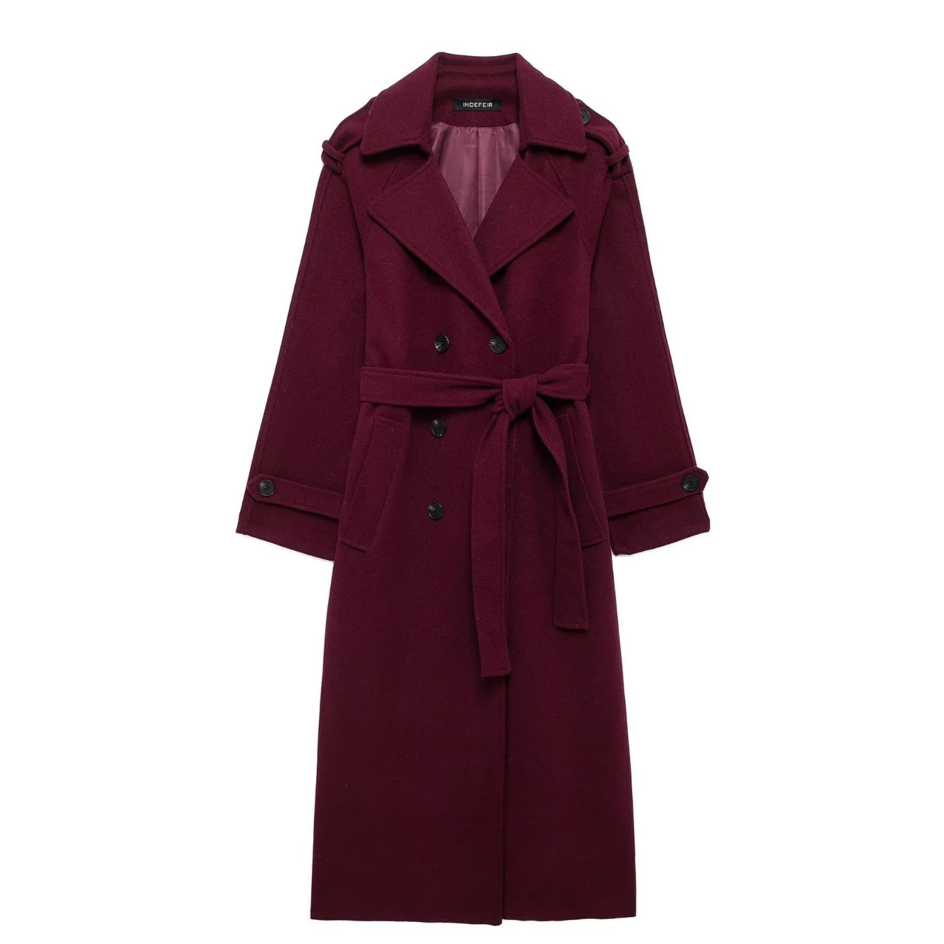 Lapel Woolen Coat