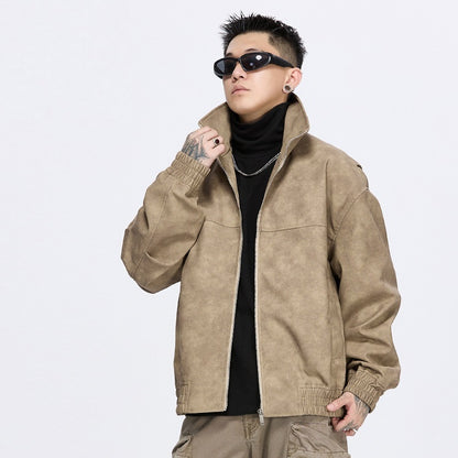 Collar Leather Jacket