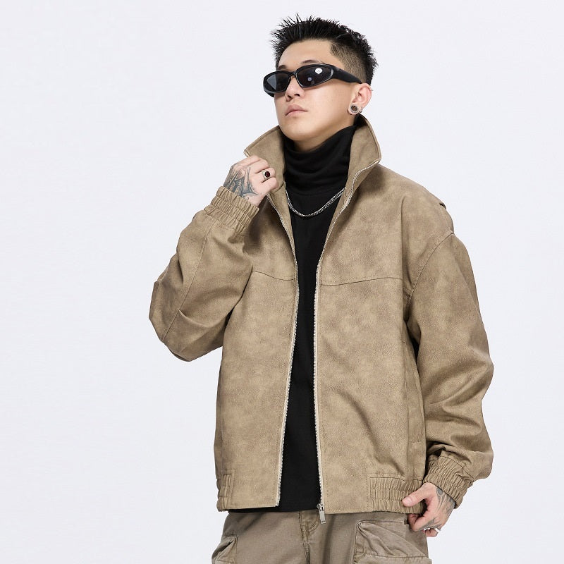 Collar Leather Jacket