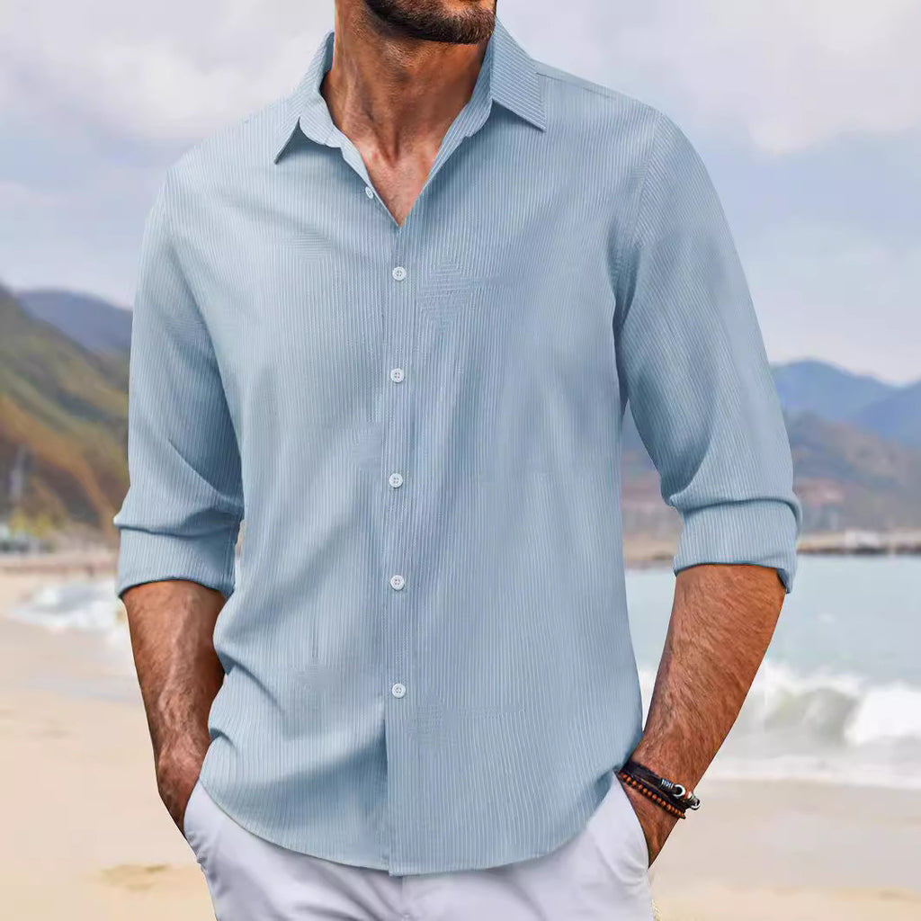 Lapel Long Sleeve Shirt