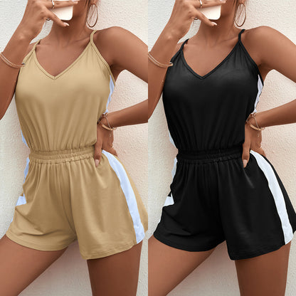 V-neck Halter Jumpsuit