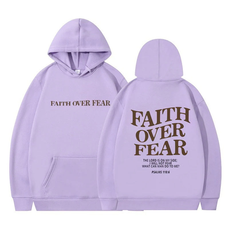 Faith Fear Printed Sweatshirt